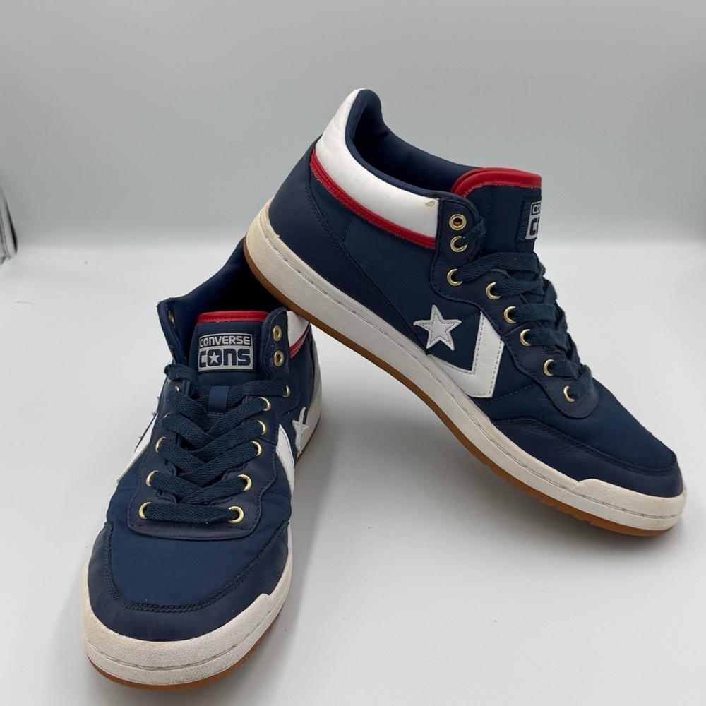 Converse Fastbreak Pro Mid Navy Gum Red White BlueBlokecore  Rare Sneakers 9 M